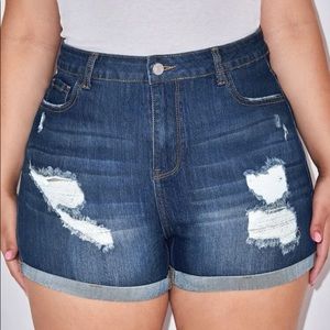 SHEIN size 20 high waisted ripped jean shorts